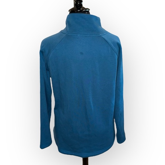 ATHLETA Cozy Karma Asymmetrical Zip Pullover Plus 1X Dark Sardinia Blue - Picture 4 of 13